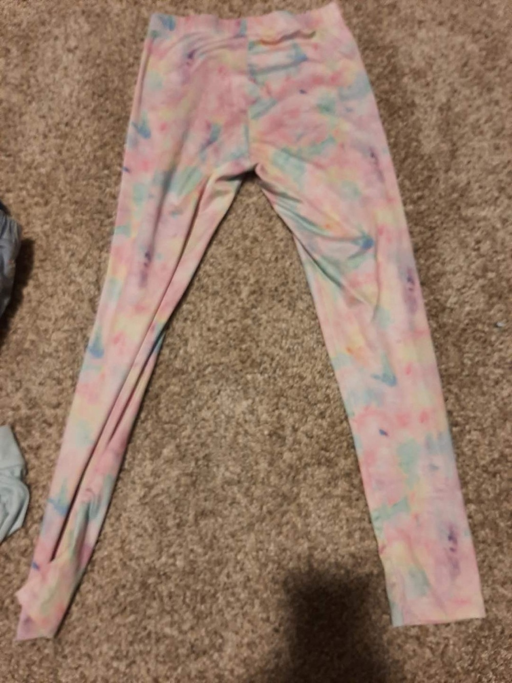 Pack of three Girls' Pastel Tie-Dye Leggings - Pinks and Blues